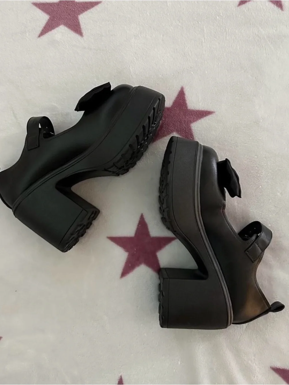 black mary jane platforms